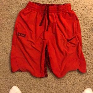 Red stringed Jordan shorts